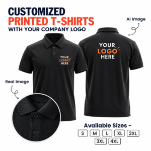 Customized Polo T-Shirt With Your Company Logo | Order Logo Printed Tees |